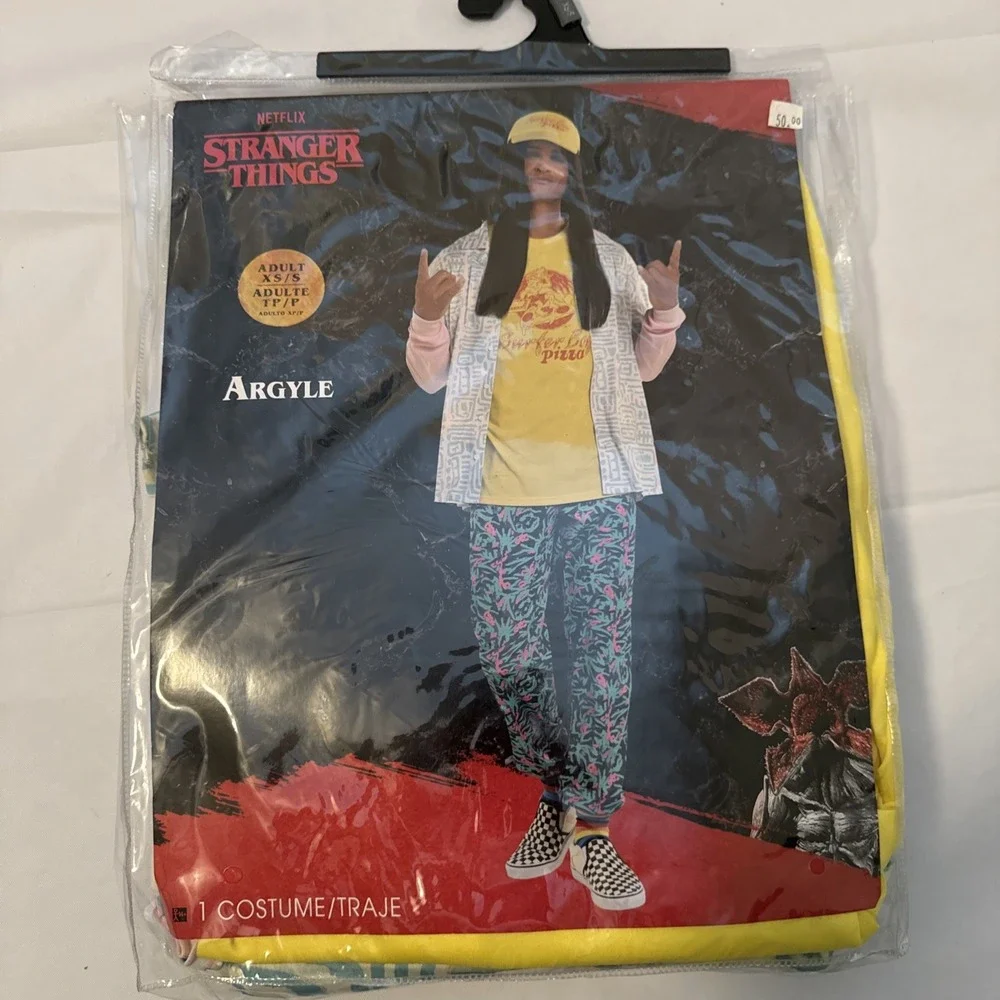 New Stranger Things Argyle Adult Costume Cosplay 4PCS Men's XS/S